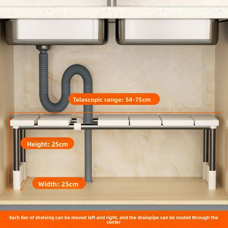Extendable Stainless Steel Kitchen Sink Storage Rack