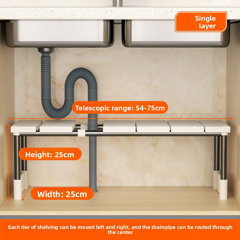 Extendable Stainless Steel Kitchen Sink Storage Rack