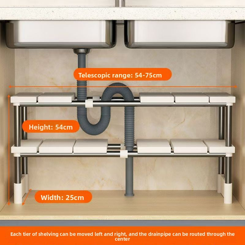 Extendable Stainless Steel Kitchen Sink Storage Rack
